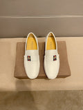 Gucci White Web Accent Loafers — hero
