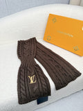 Louis Vuitton Dark Brown Cable-Knit Scarf — hero