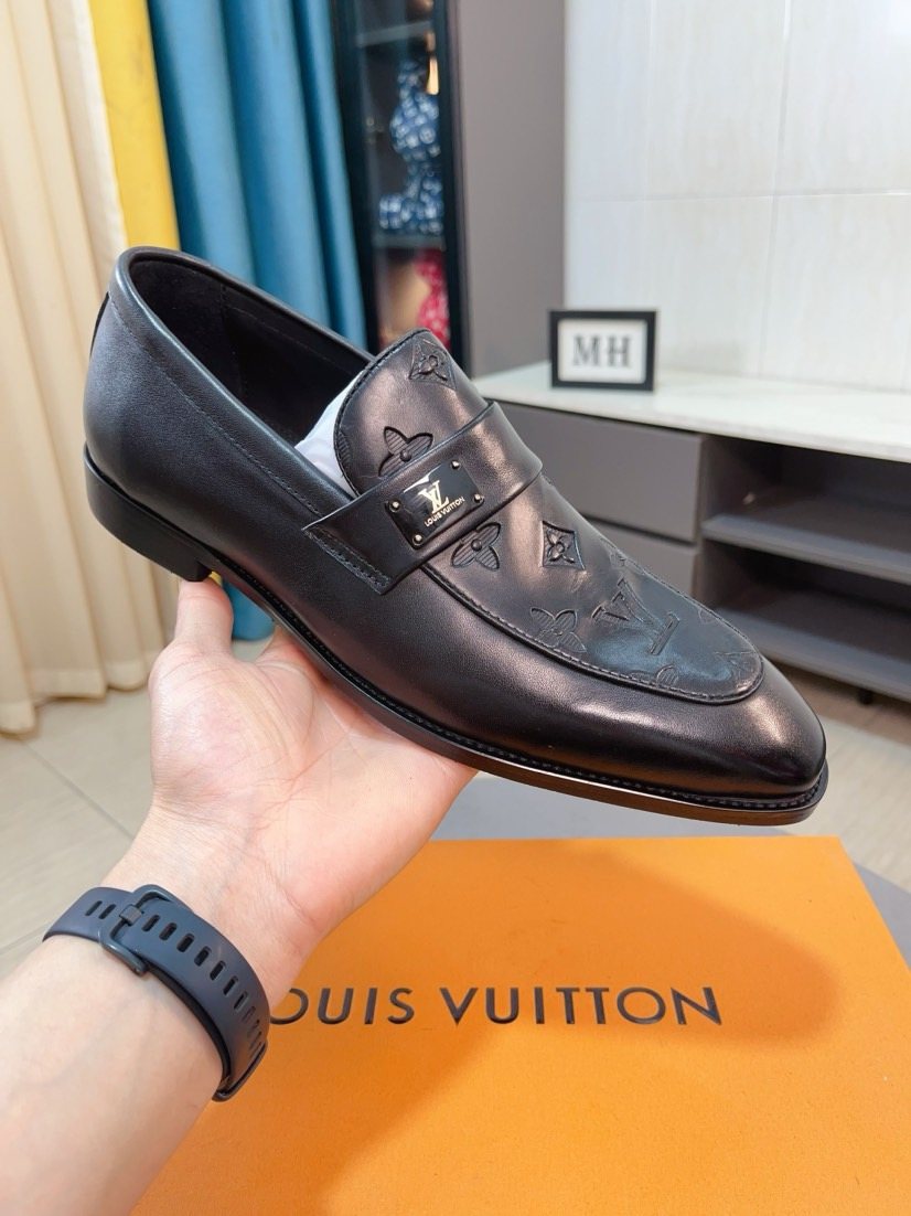 Louis Vuitton Leather Loafers — model