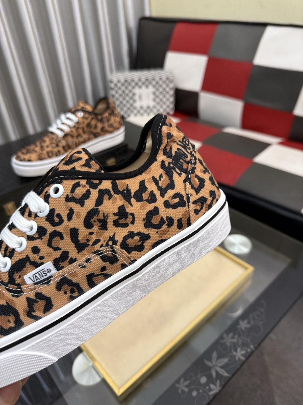 VANS Leopard Print Low-Top Sneakers — detail