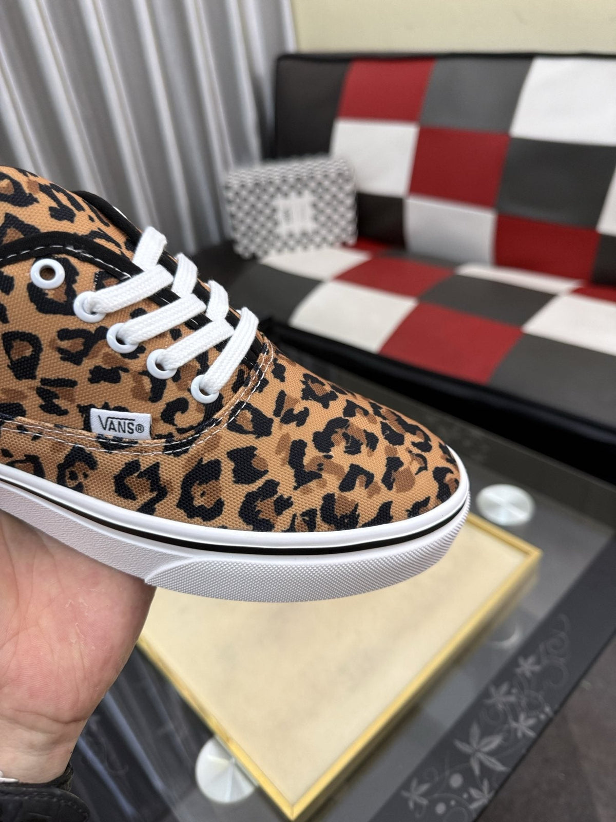 VANS Leopard Print Low-Top Sneakers — detail