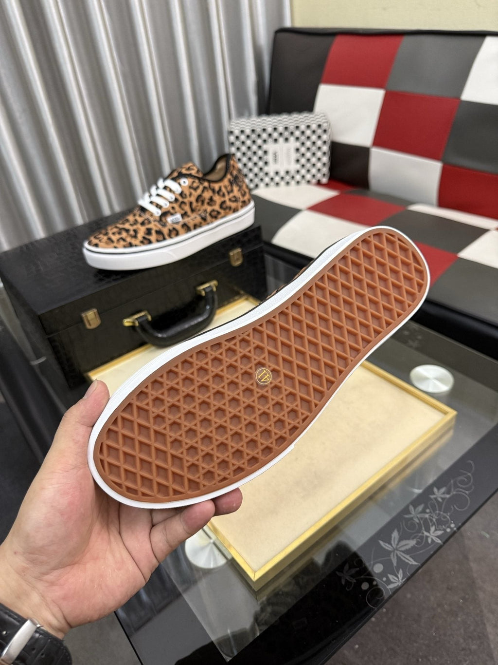 VANS Leopard Print Low-Top Sneakers — detail