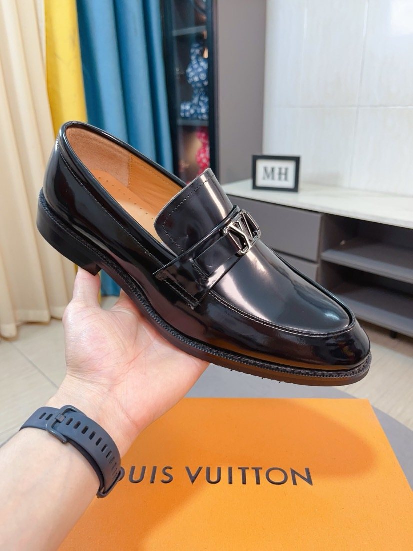 Louis Vuitton Black Buckle Loafers — hero