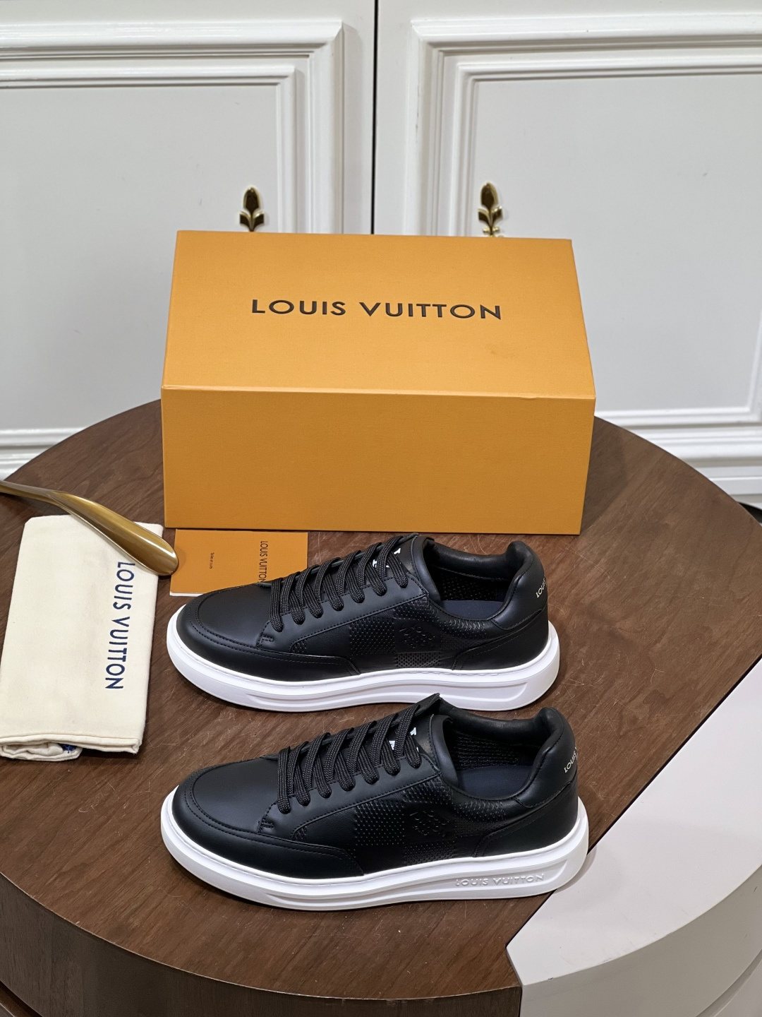 Louis Vuitton Black Low-Top Sneakers — hero
