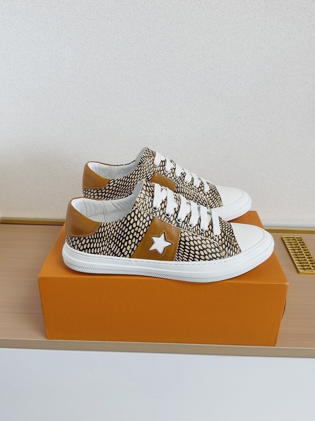 Louis Vuitton Men's Star-Panel Low-Top Sneakers — front