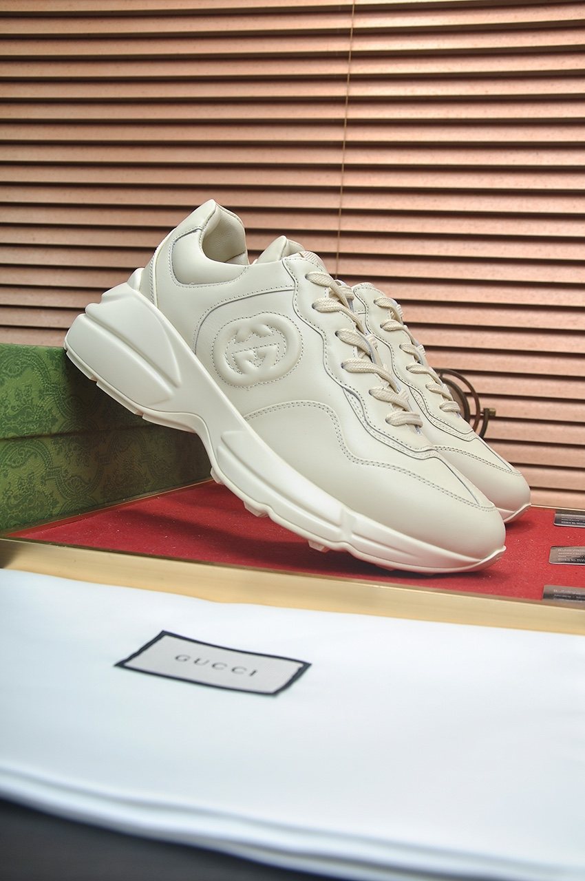 Gucci Off-White Chunky Sole Sneakers — side