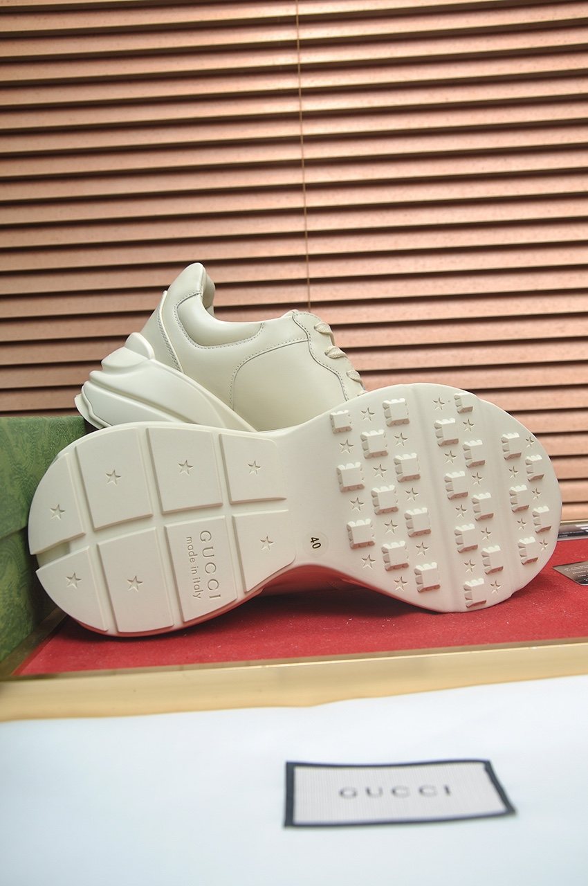 Gucci Off-White Chunky Sole Sneakers — side