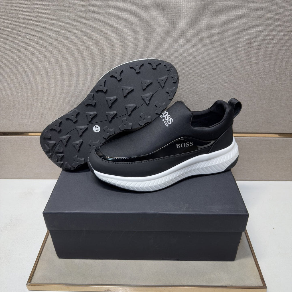 Hugo Boss Black Slip-On Shoes — side