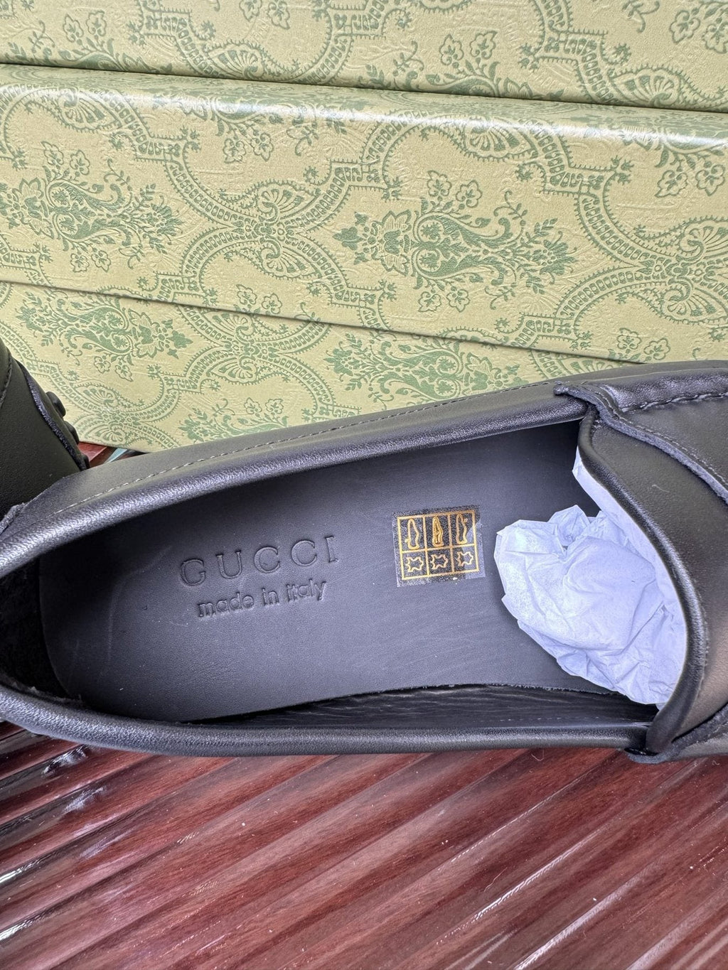 Gucci Black Metal-Bit Driving Loafers — back
