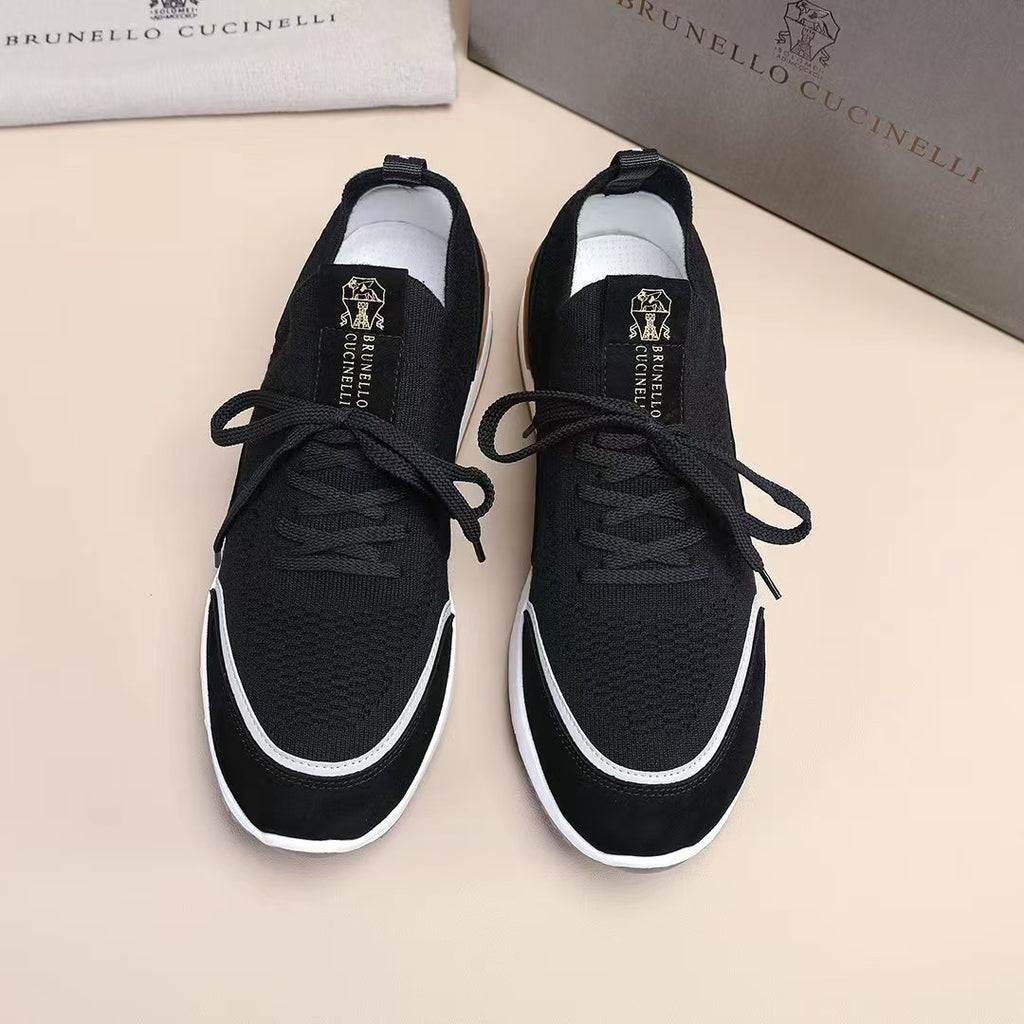 Brunello Cucinelli Black Lace-Up Sneakers — hero