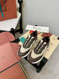 Loro Piana Brown and Cream Low-Top Sneakers — hero