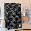 Burberry Plaid Fringed Scarf — front