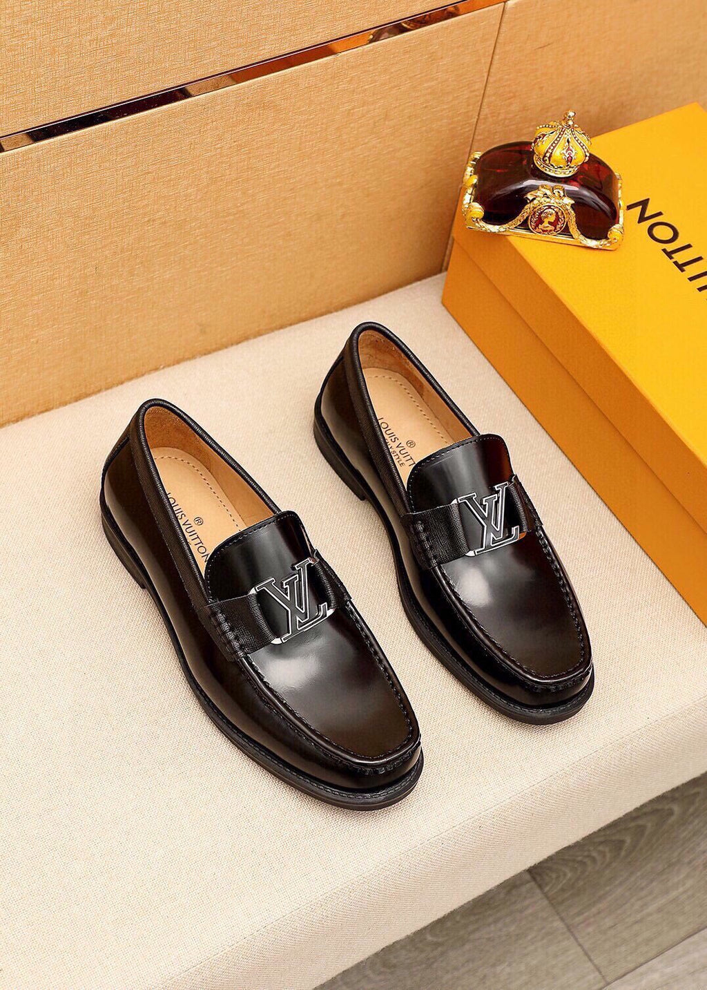 Louis Vuitton Black Logo Loafers — hero