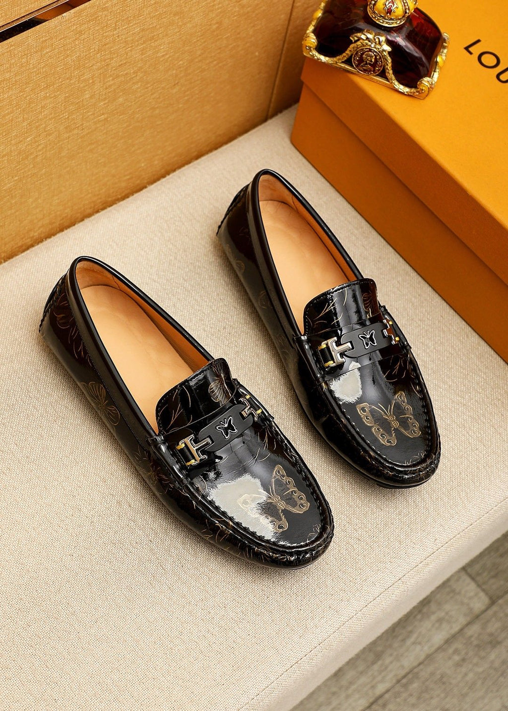 Louis Vuitton Black Buckle Loafers — hero