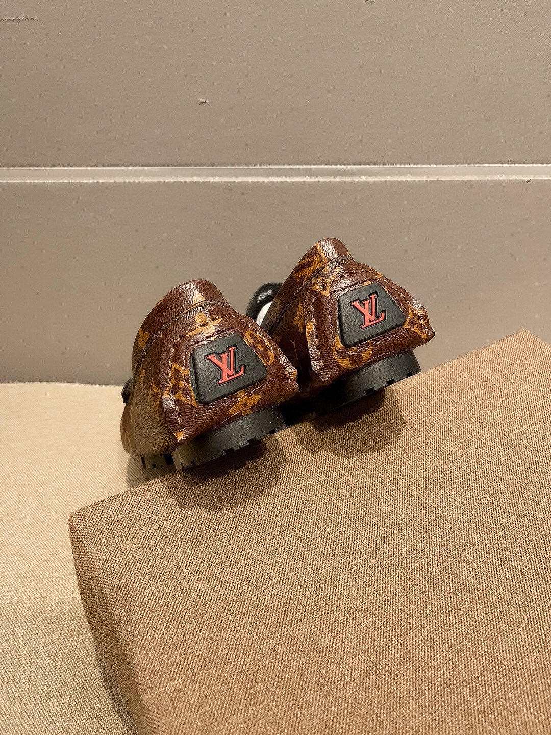Louis Vuitton Brown Monogram Hardware Loafers — back