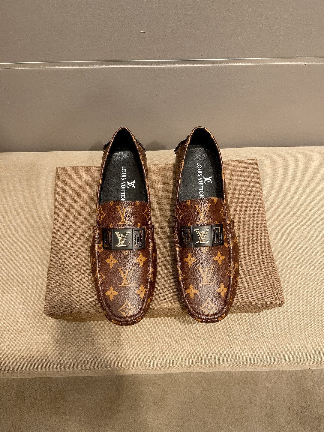 Louis Vuitton Brown Monogram Hardware Loafers — hero