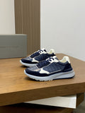 Brunello Cucinelli Navy Paneled Men's Sneakers — hero