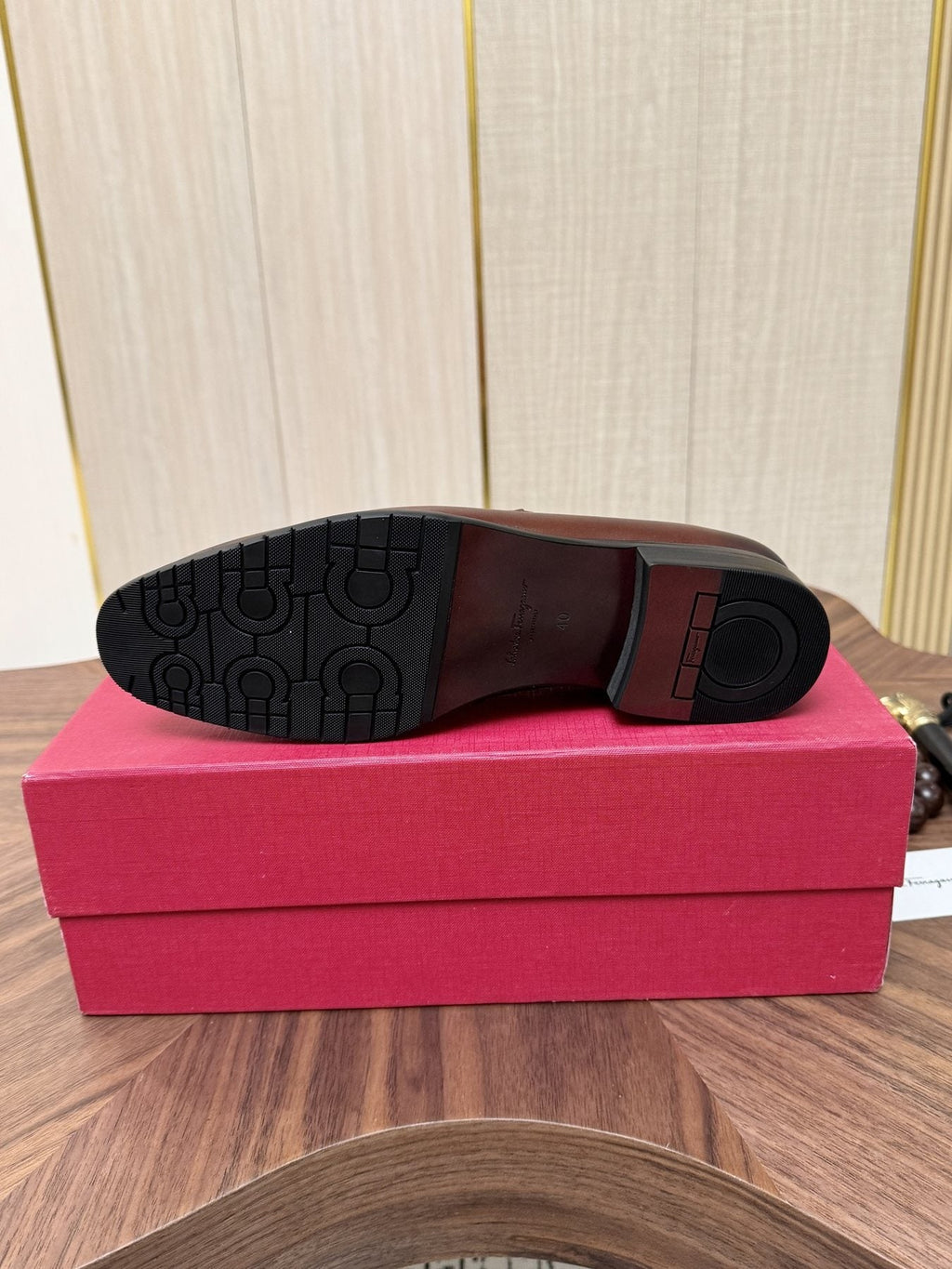 Salvatore Ferragamo Men's Brown Bit Loafers — back