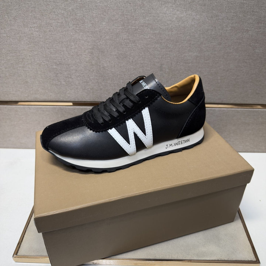 J.M. Weston Black W-Detail Sneakers — hero