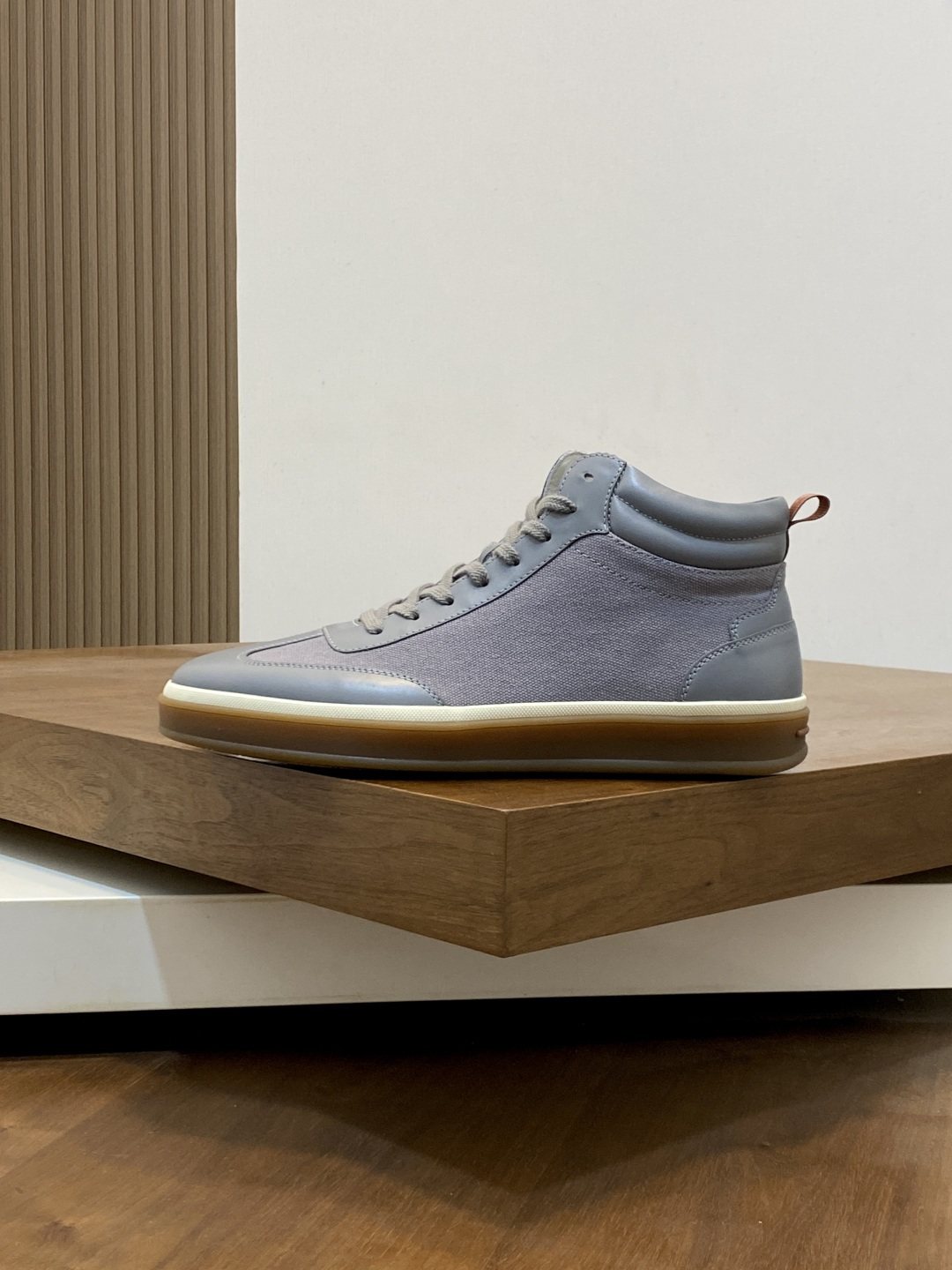Loro Piana Paneled High-Top Sneakers — side