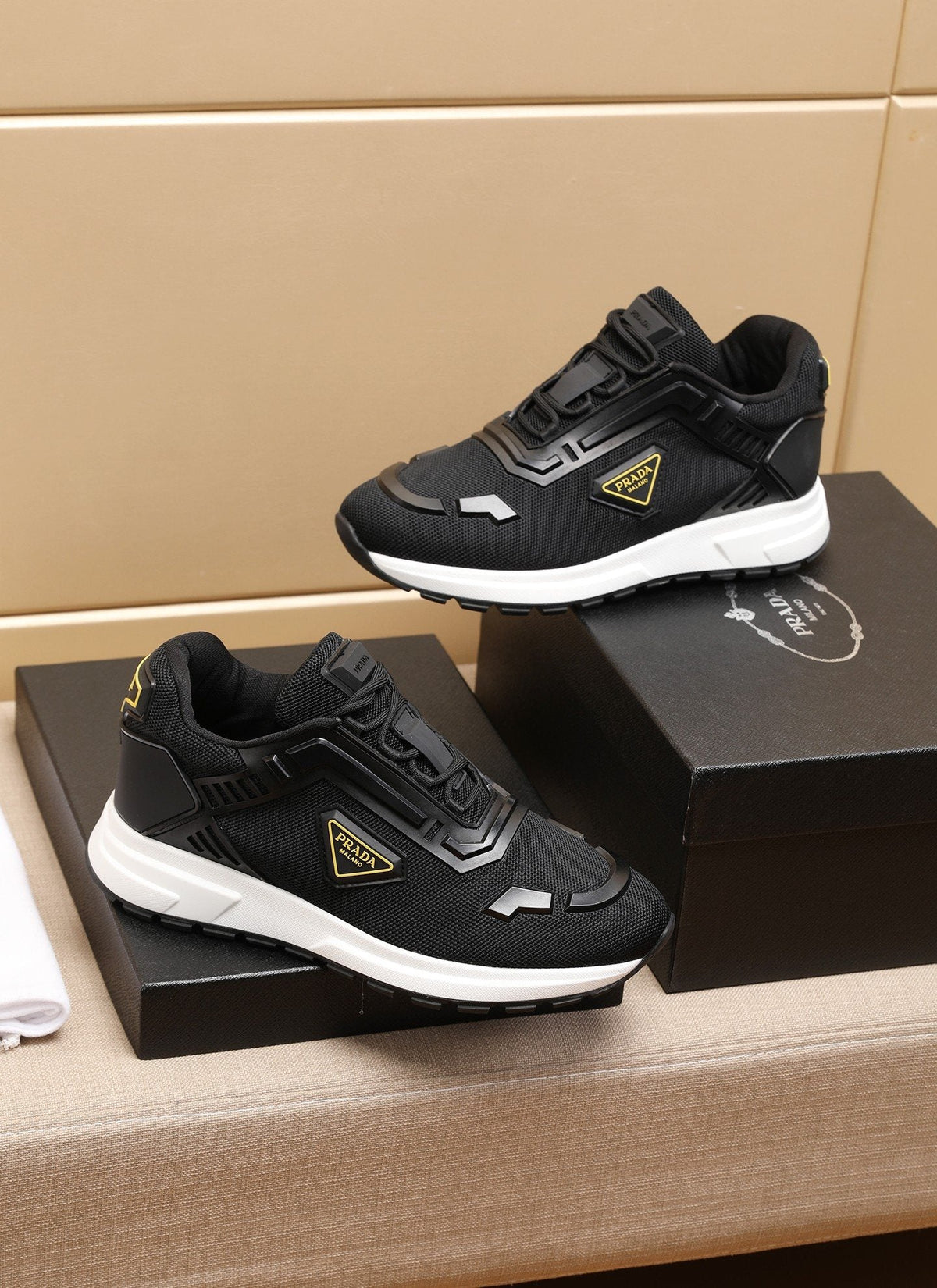Prada Layered Platform Sneakers — hero