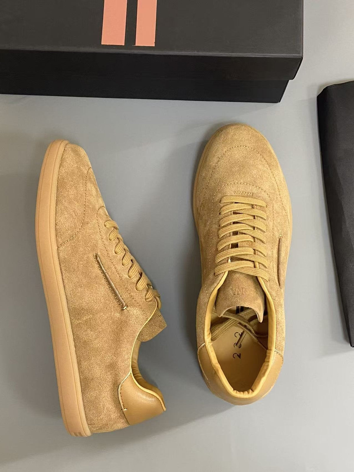 Zegna 232 Suede Low-Top Sneakers — front