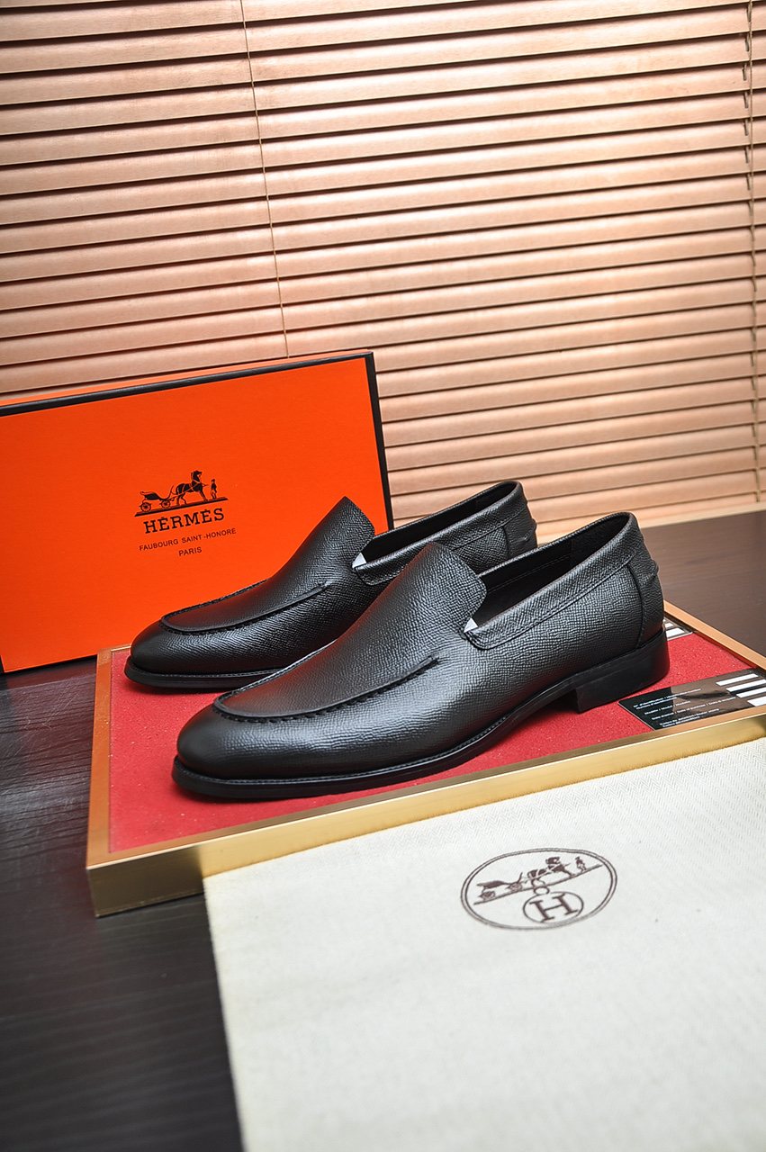 Hermès Stitched Apron Loafers — front