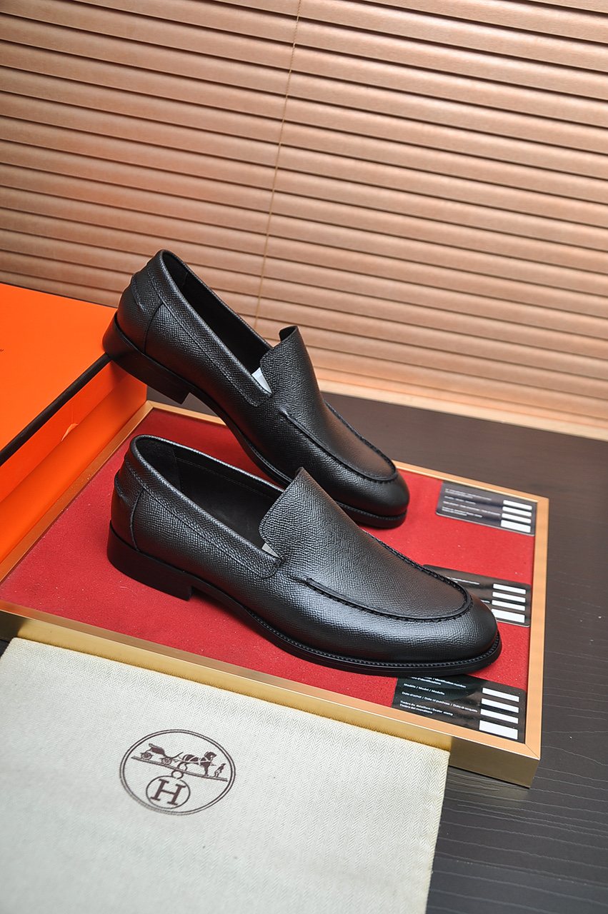 Hermès Stitched Apron Loafers — side
