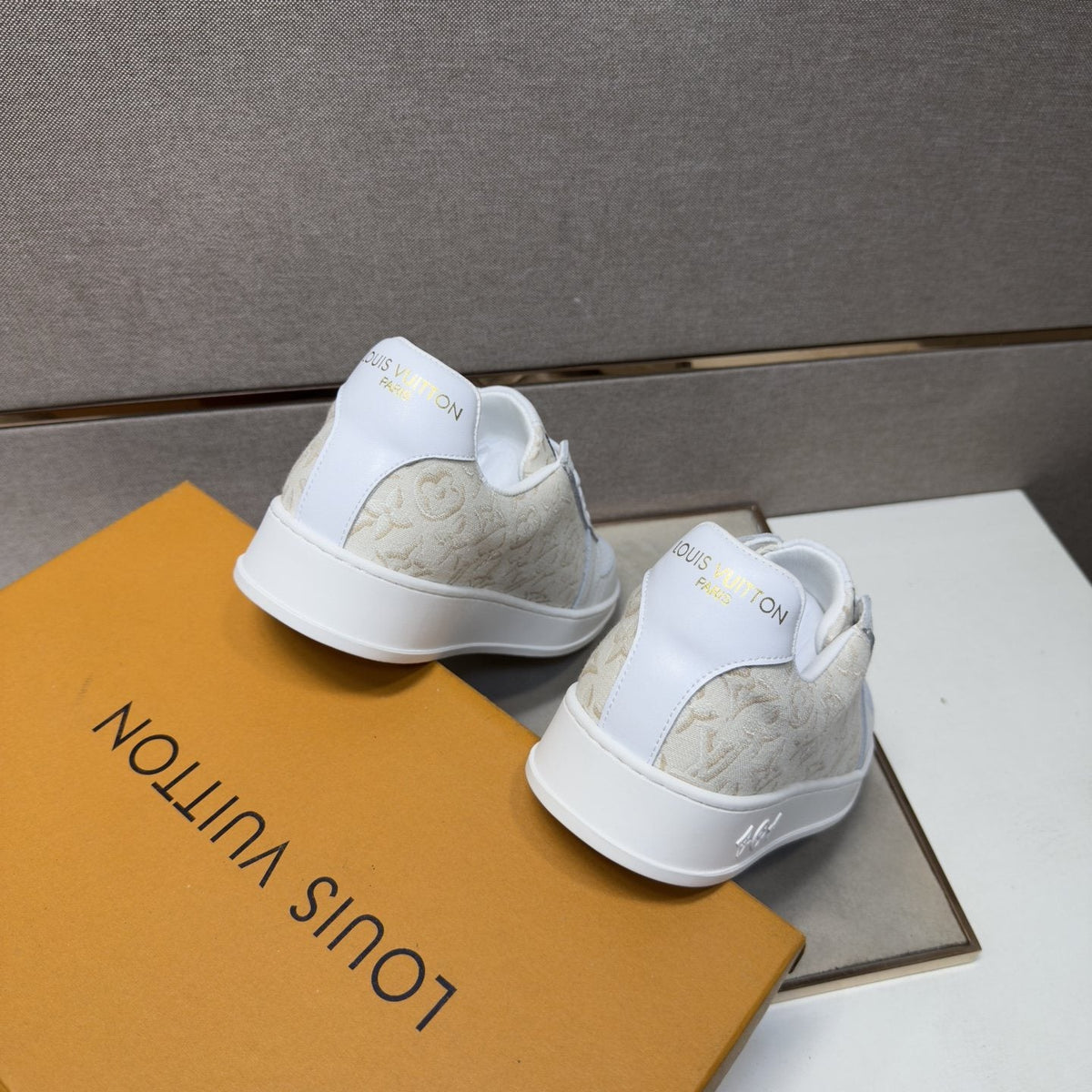 Louis Vuitton Patterned Panel Sneakers — back