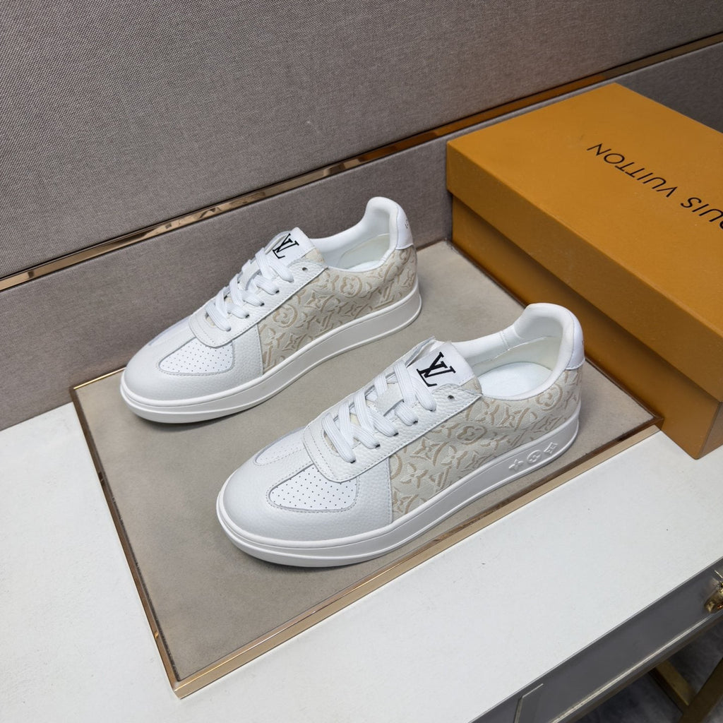 Louis Vuitton Patterned Panel Sneakers — front