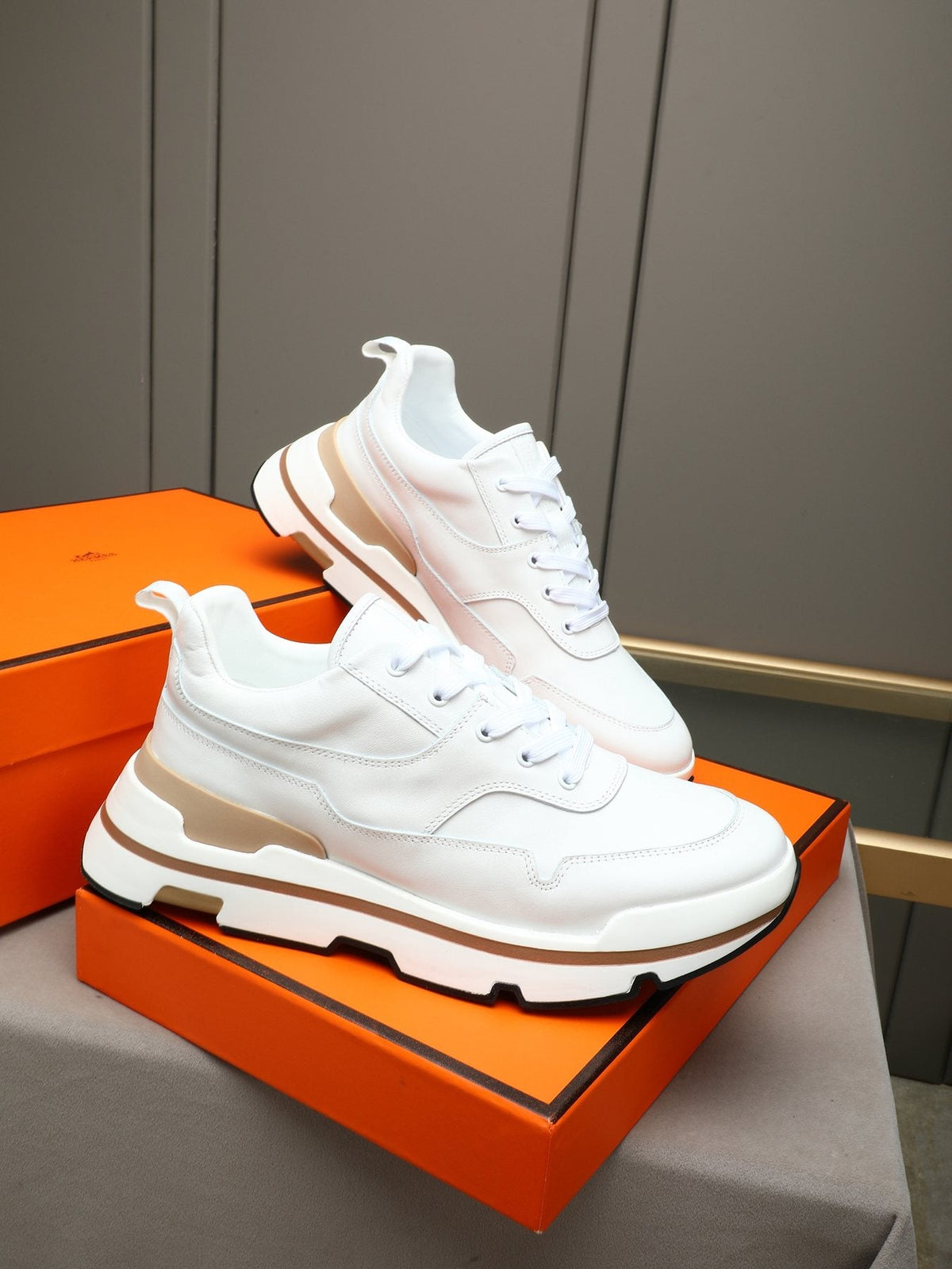 Hermès Layered-Sole Men's Sneakers — front