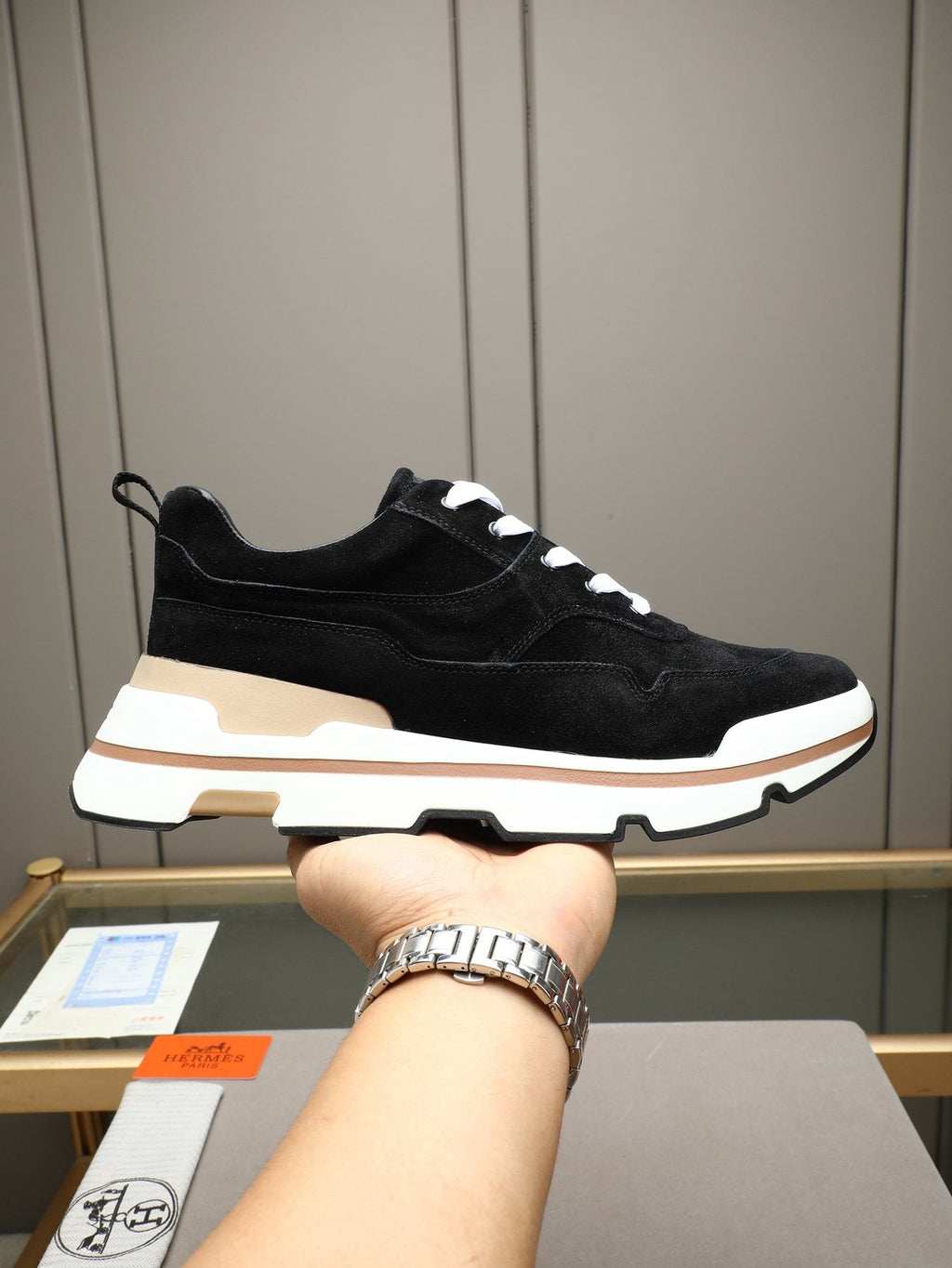 Hermès Layered-Sole Men's Sneakers — model