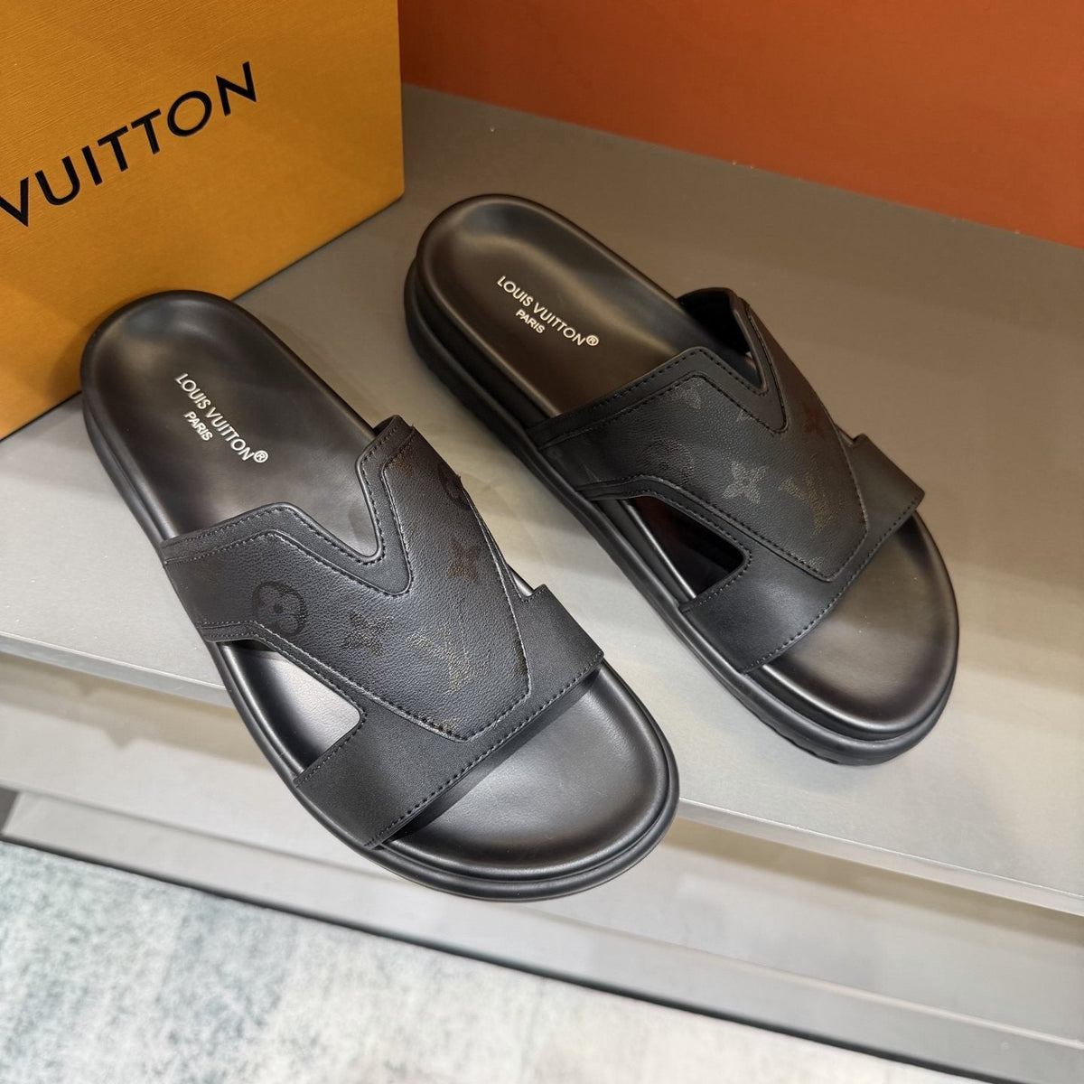 Louis Vuitton Oasis Cutout Slide Sandals — front
