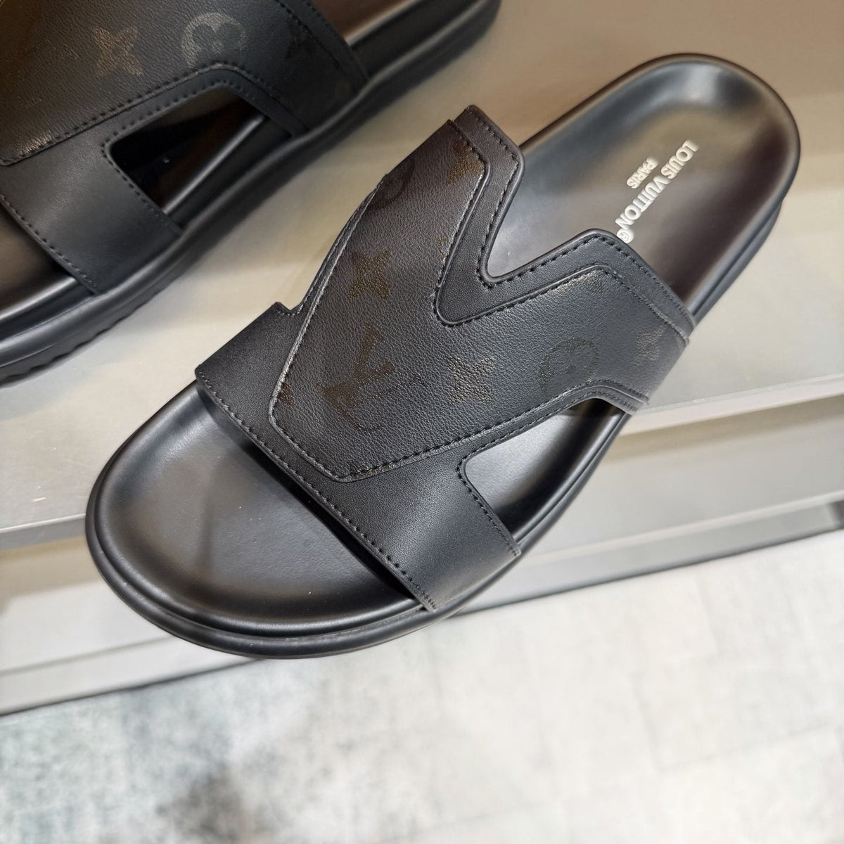 Louis Vuitton Oasis Cutout Slide Sandals — front