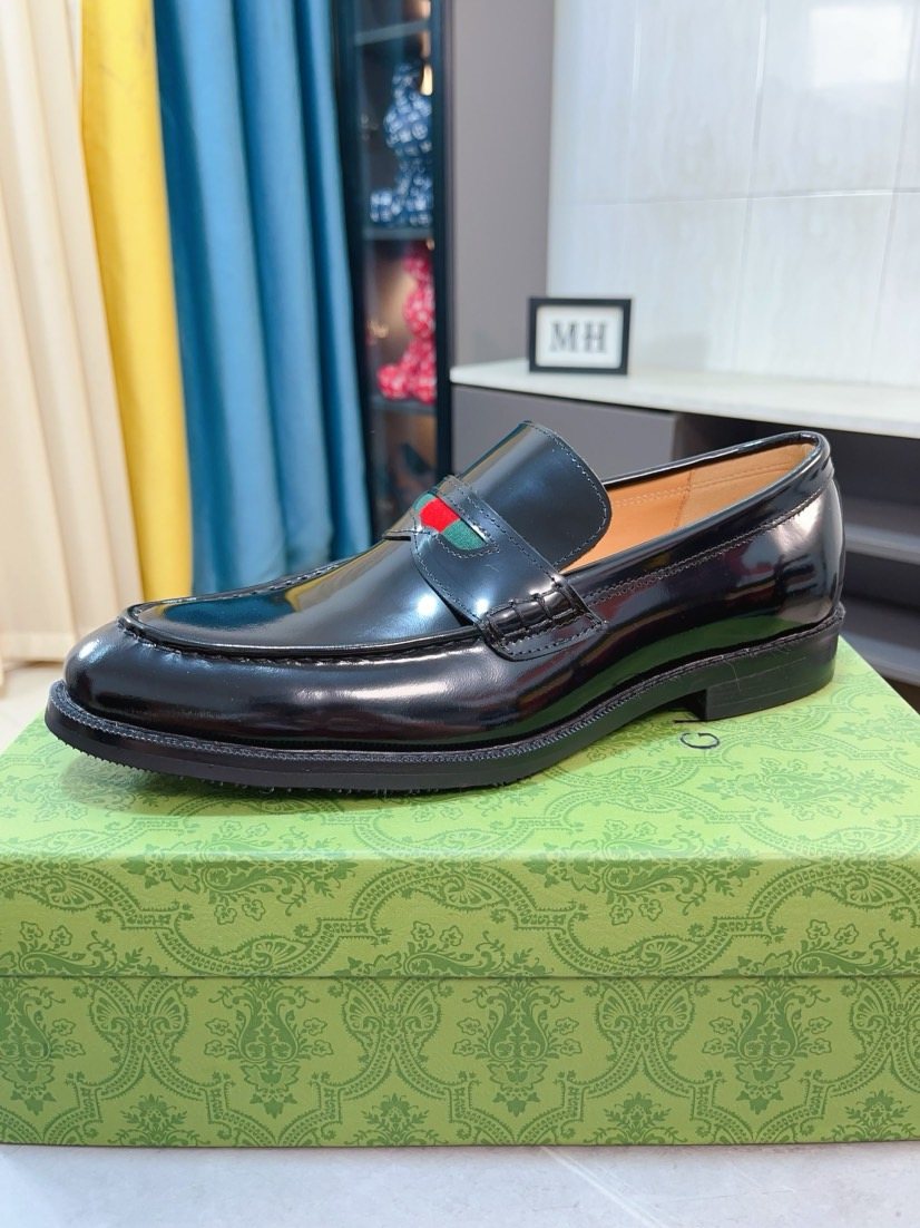 Gucci Web Stripe Loafers — hero