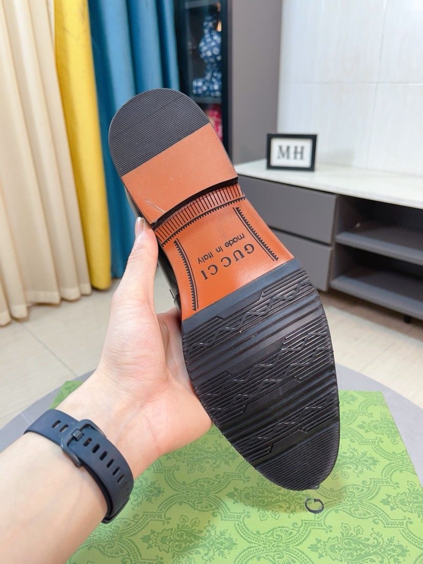 Gucci Web Stripe Loafers — back
