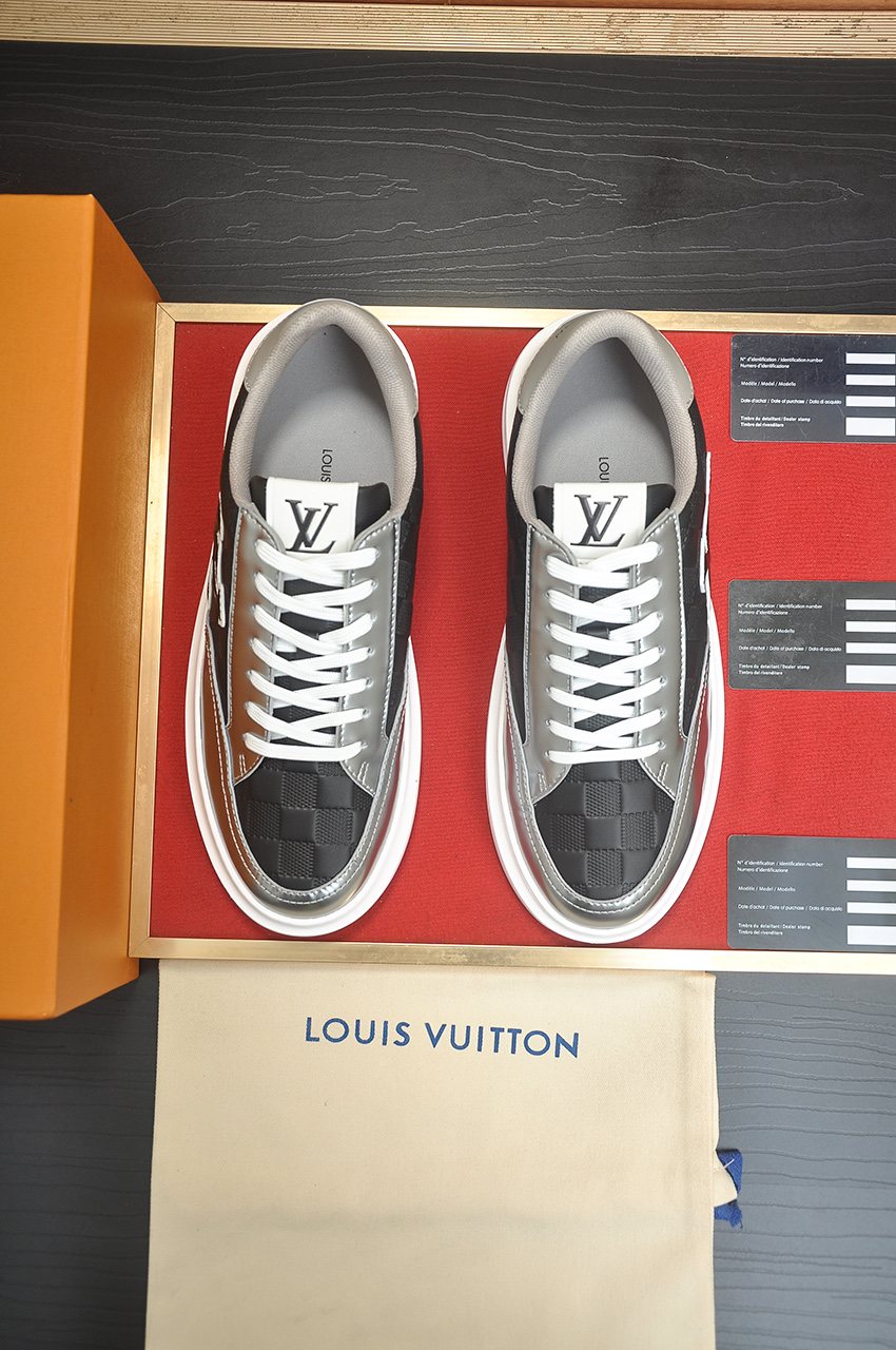 Louis Vuitton Paneled Low-Top Sneakers — front