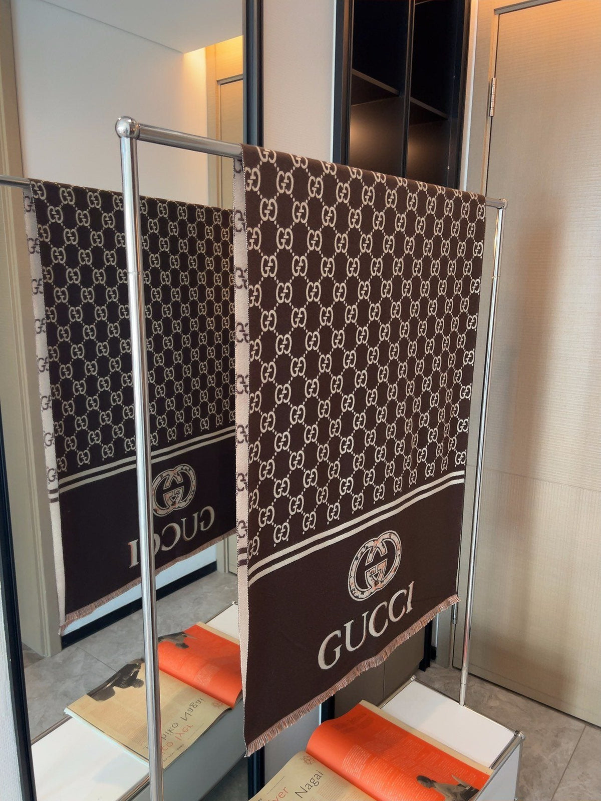 Gucci Jacquard Logo Scarf — front