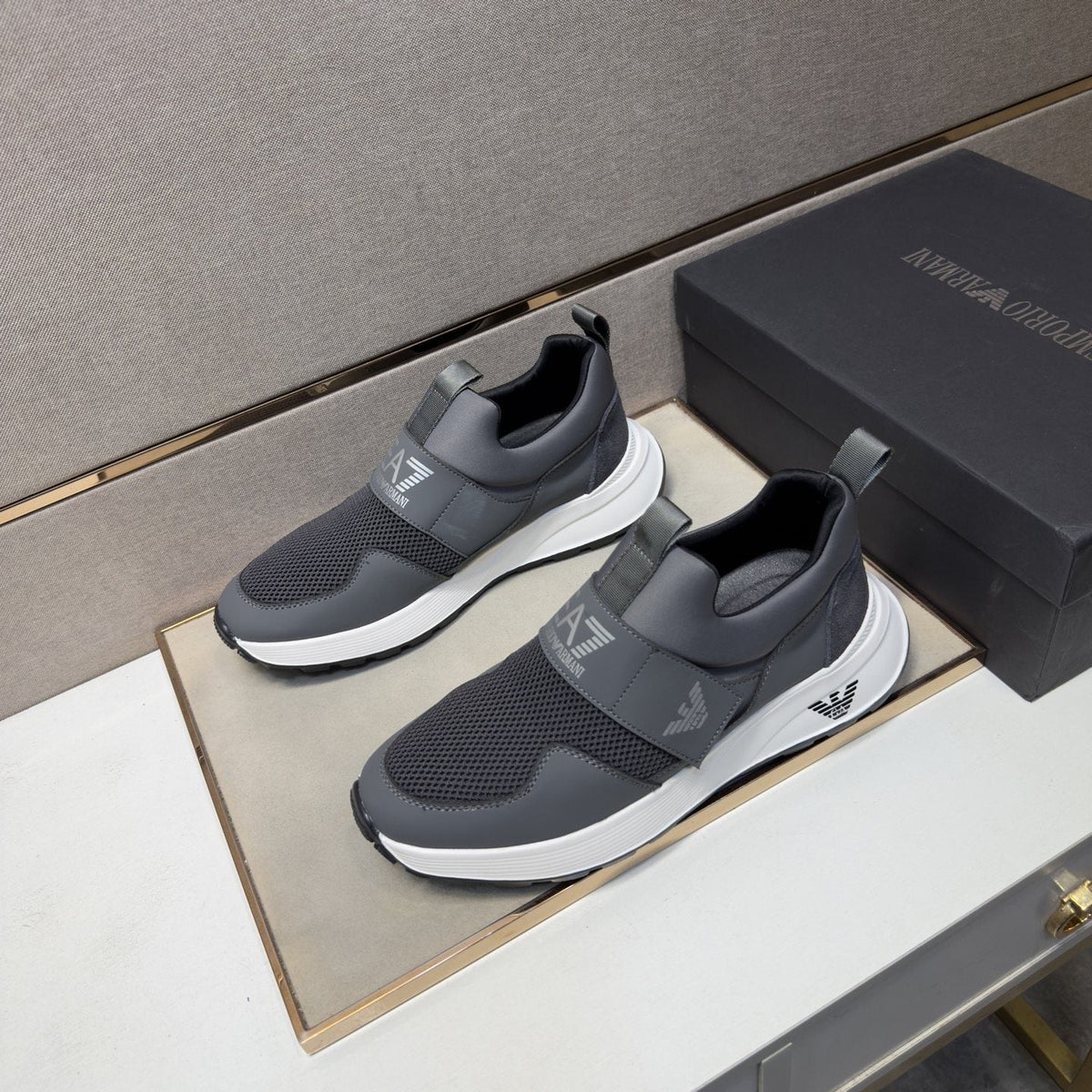Emporio Armani EA7 Mesh Slip-On Sneakers — side