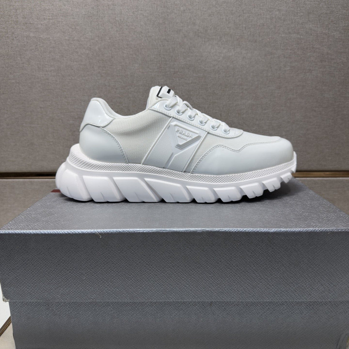 Prada Paneled Low-Top Sneakers — front