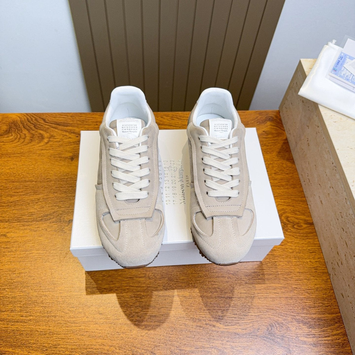 Maison Margiela Black Low-Top Sneakers — front