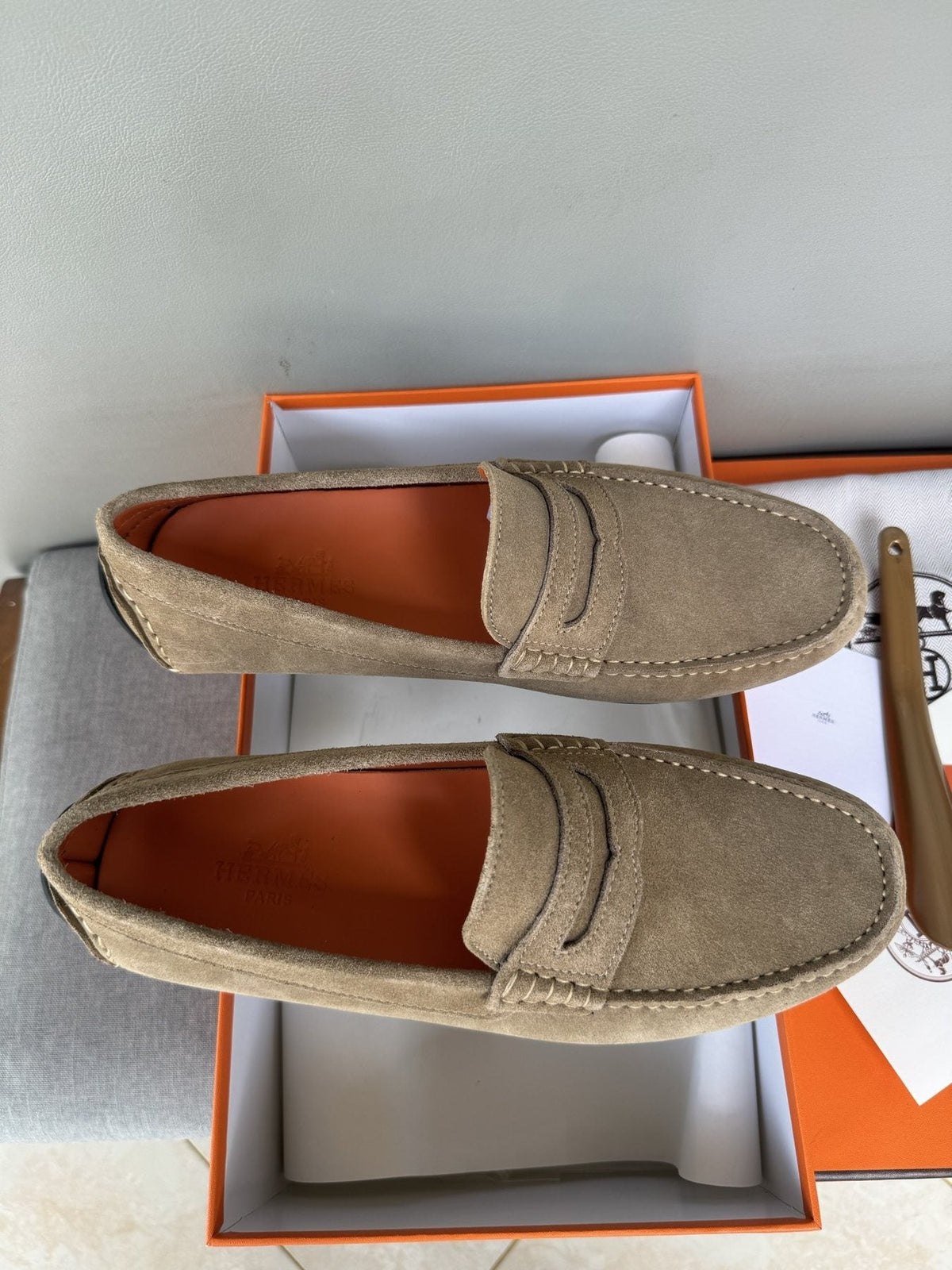Hermès Men's Driving Loafers — front