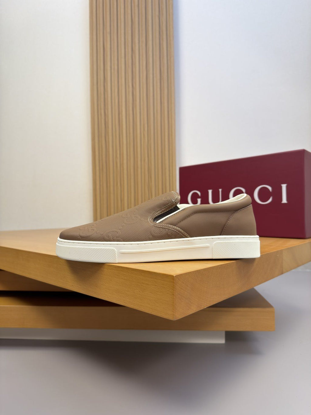 Leather Slip-On Sneakers — side
