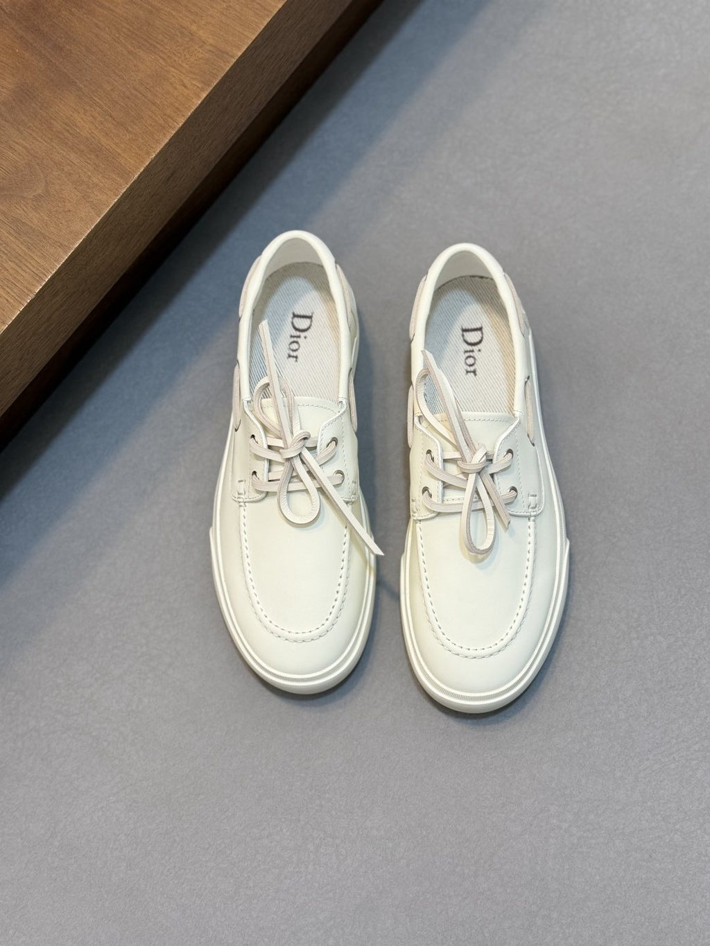 Dior Contrast-Trim Lace-Up Casual Shoes — front