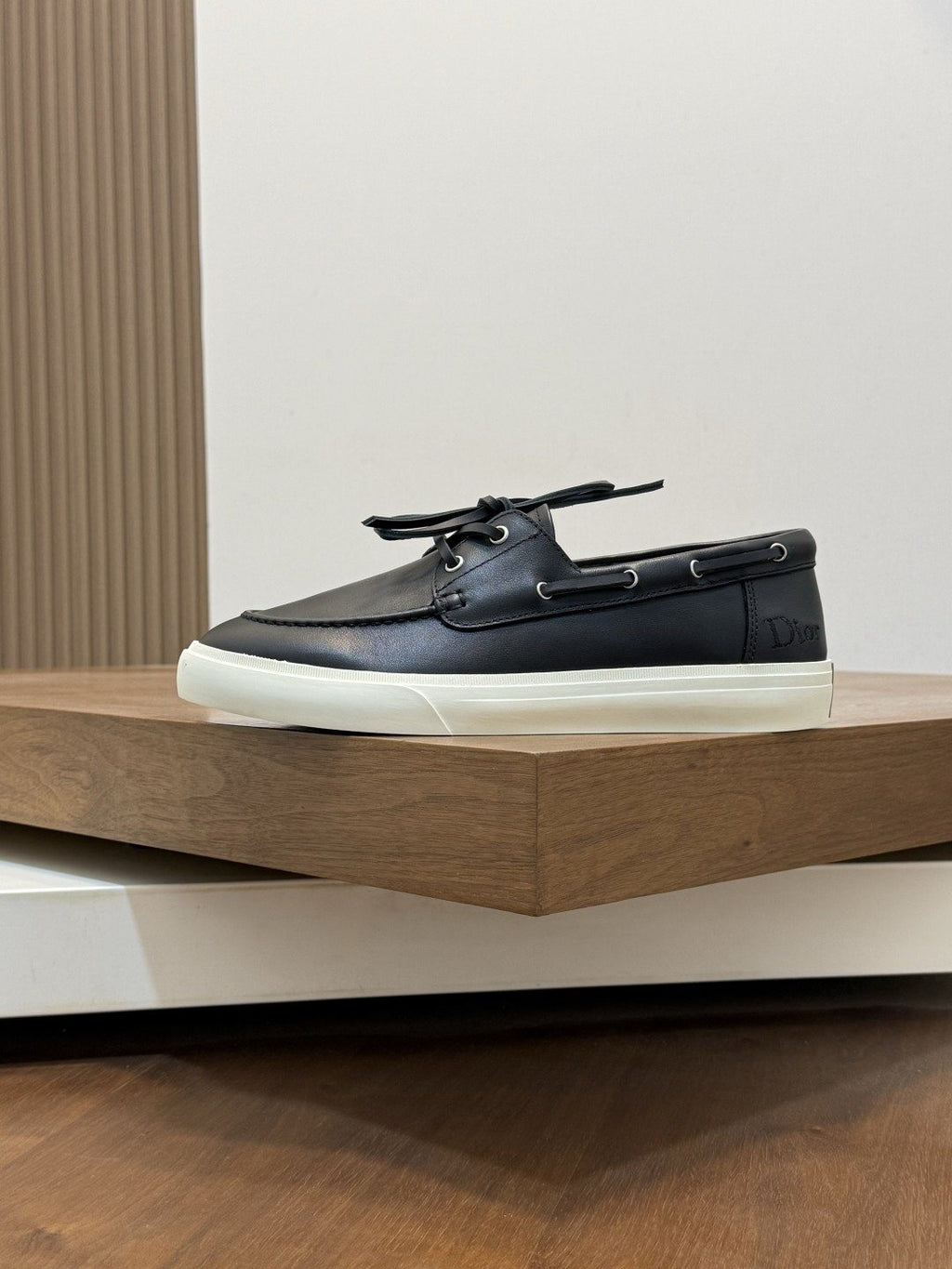 Dior Contrast-Trim Lace-Up Casual Shoes — side