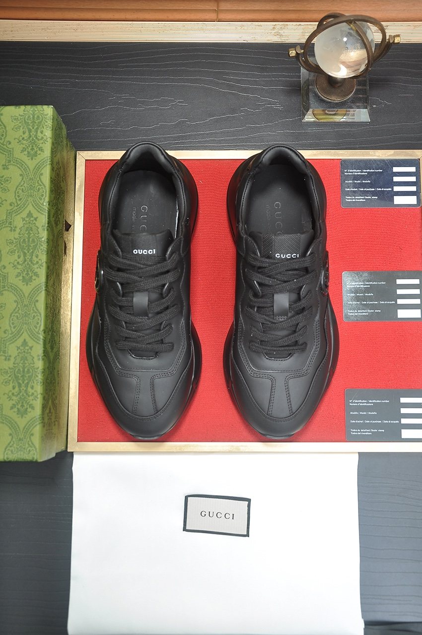 Gucci Tonal Chunky Low-Top Sneakers — front
