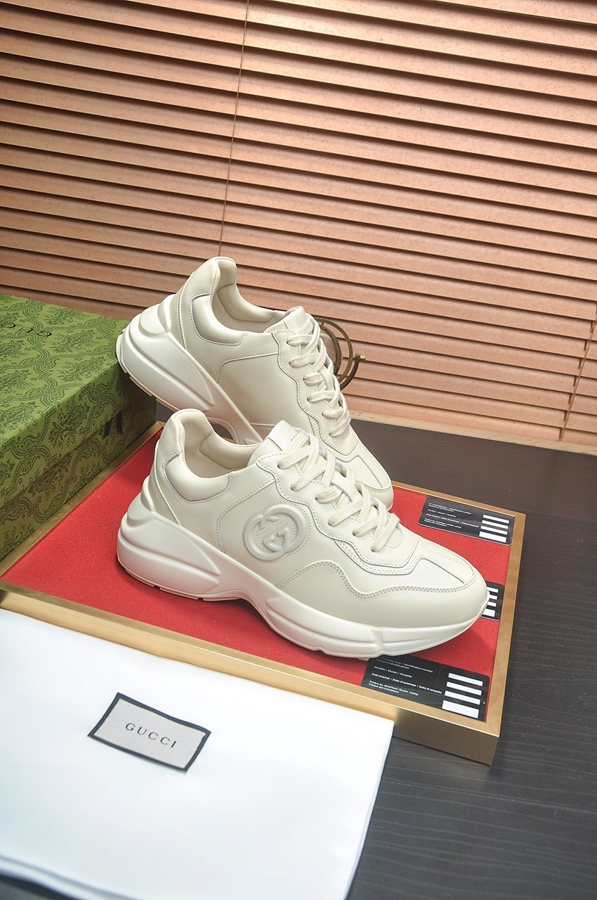 Gucci Tonal Chunky Low-Top Sneakers — side