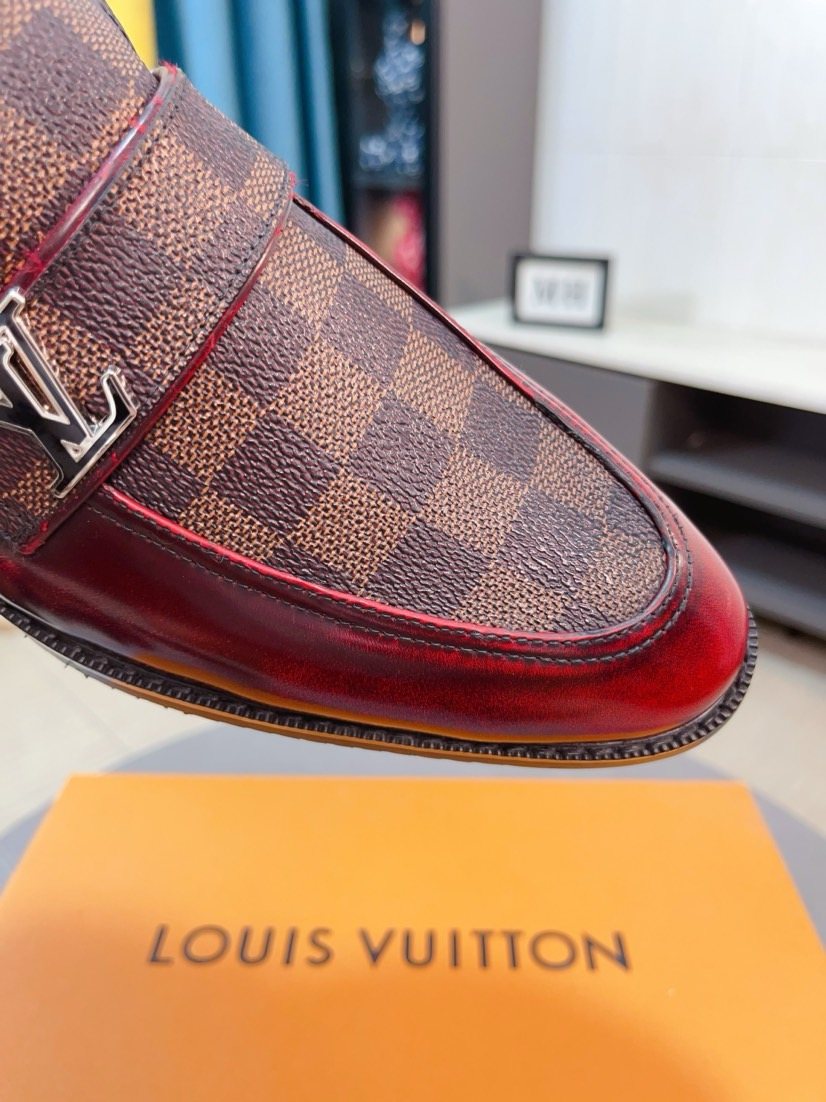 Louis Vuitton Check Panel Loafers — detail