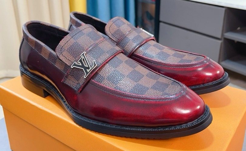 Louis Vuitton Check Panel Loafers — front
