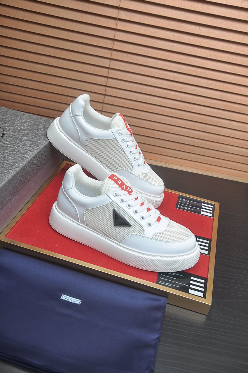 Prada Low-Top Panel Sneakers — front